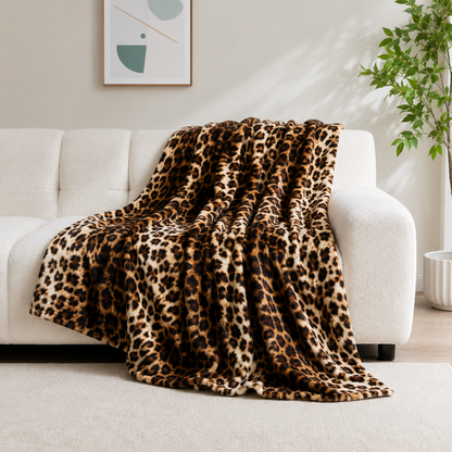 Leopard Luxe Plush Blanket