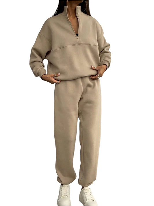 Khaki Fleece Tracksuit