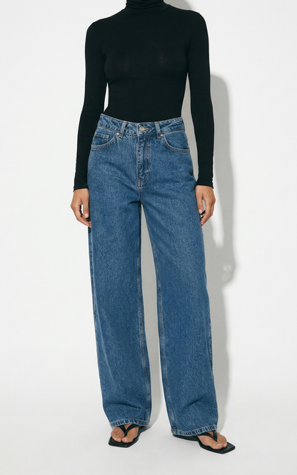 High-Waist Baggy Jeans