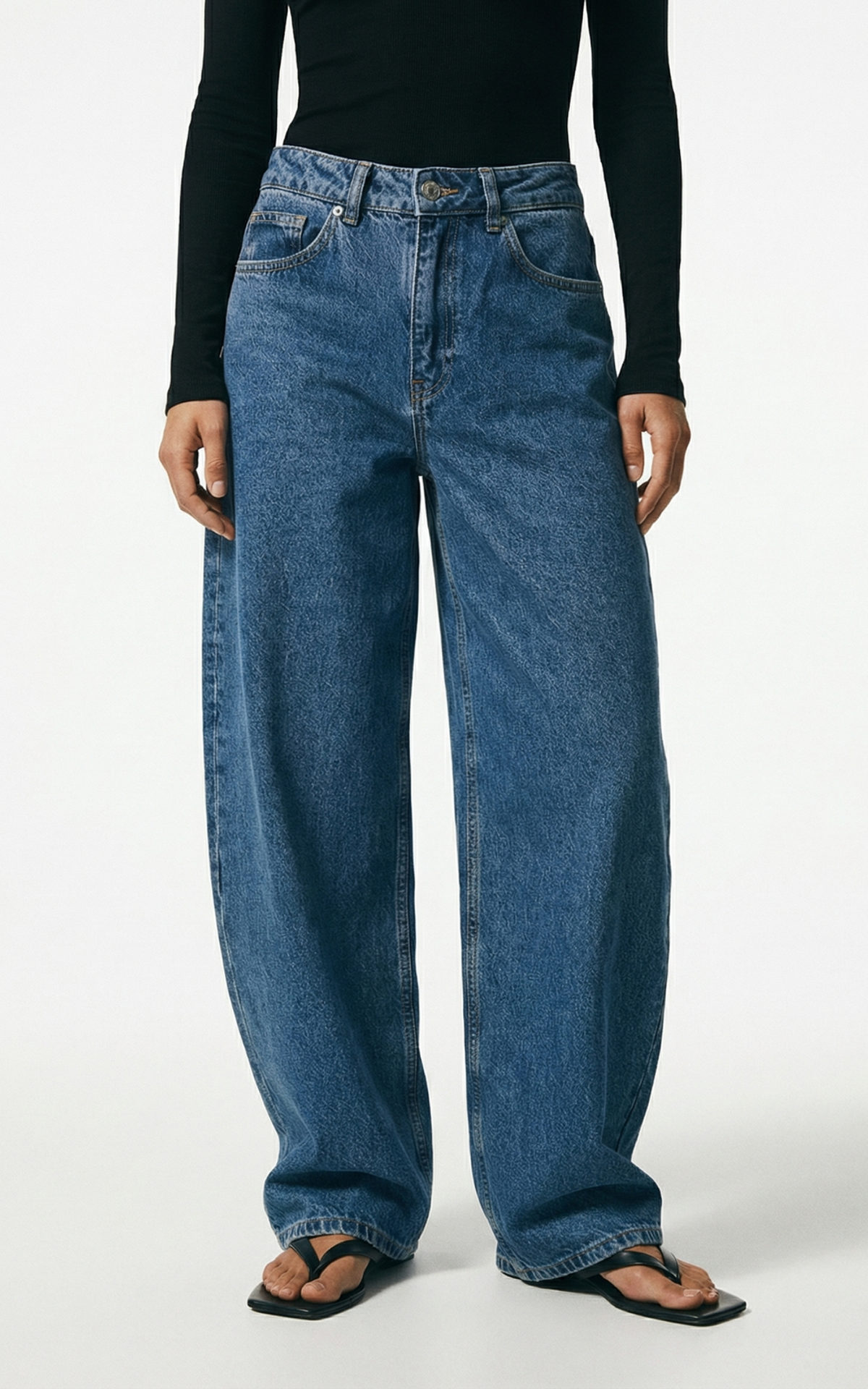 High-Waist Baggy Jeans